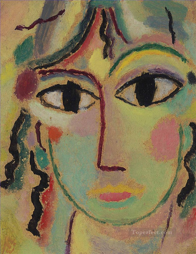 Girl head Alexej von Jawlensky Expressionism Oil Paintings